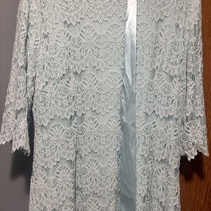 Dainty Jewells Lace Midi Dress in Light Blue